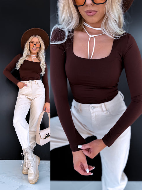 PUSH-UP top "OPULENCE VD73" - CHOCO